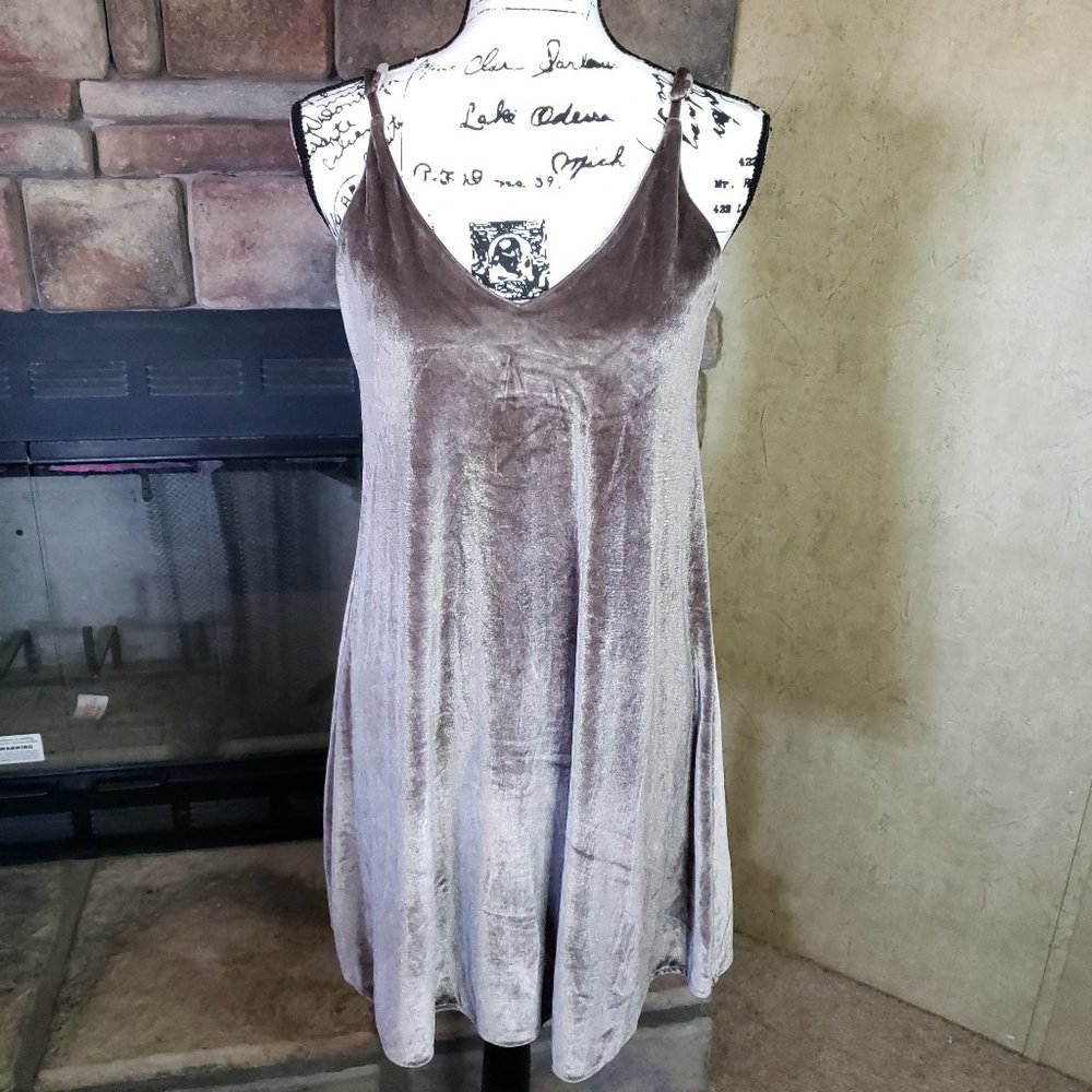Ten Sixty Sherman Velvet Mauve Camisole Dress S